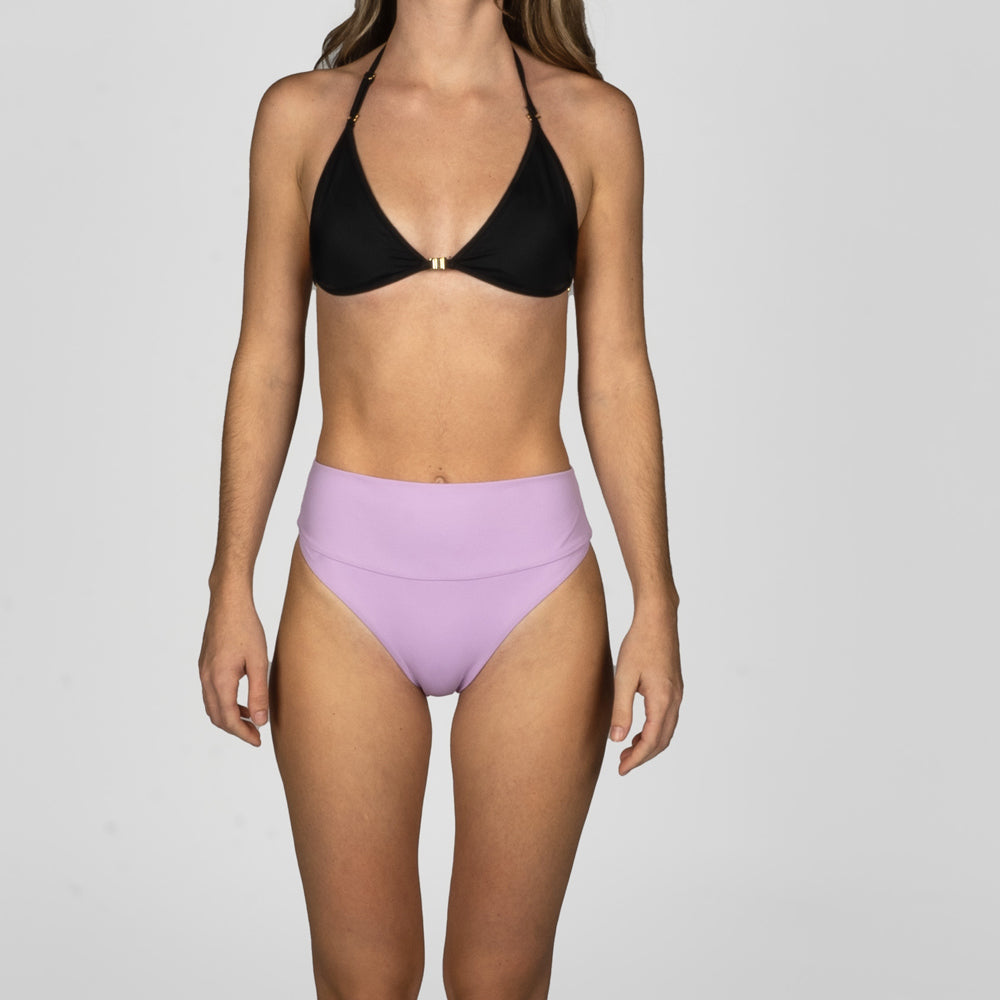 Lili High Waisted Mauve Bikini Bottoms