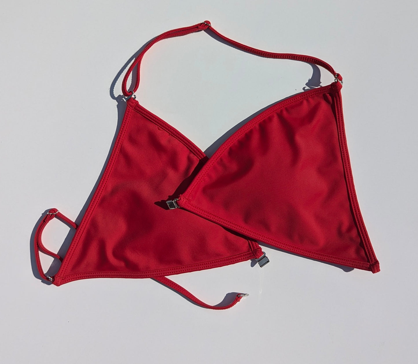 Red Triangle Bikini Top