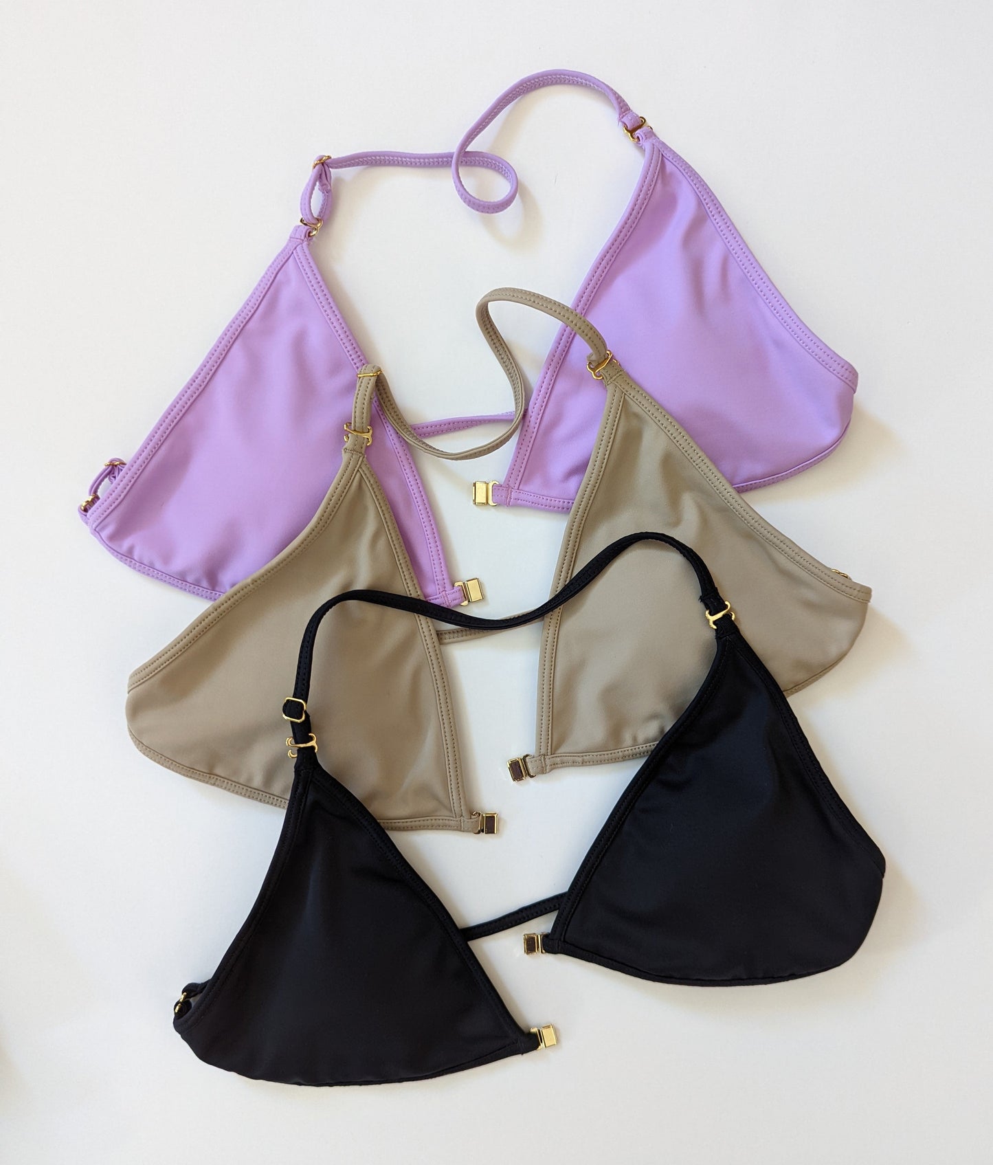 Haut De Bikini Triangle Mauve