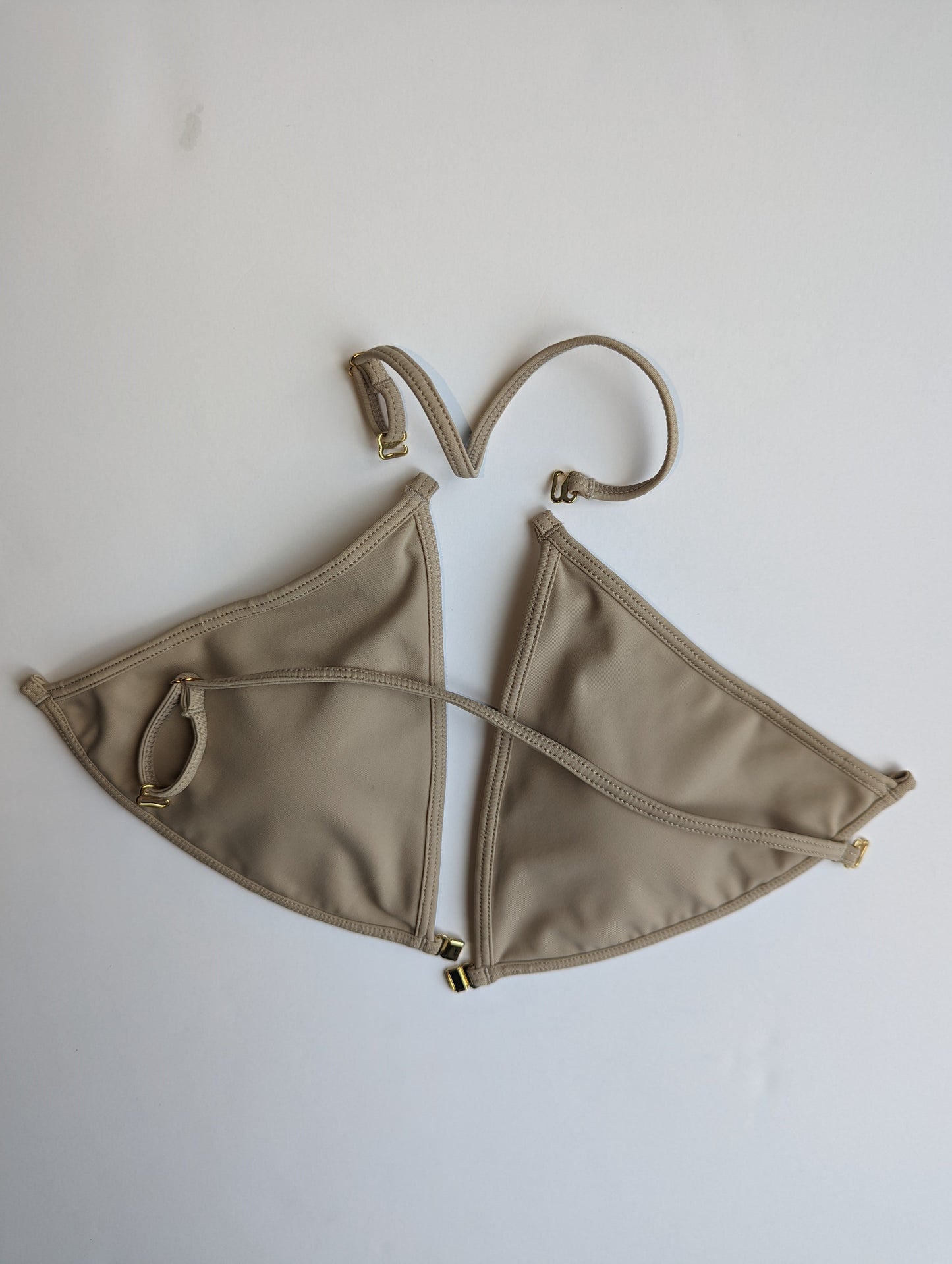 Coffee Triangle Bikini Top