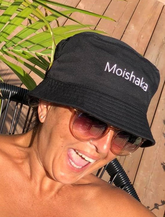 Moishaka Design Bucket Hat Eco Friendly Made with 100% Recycled Polyester Black