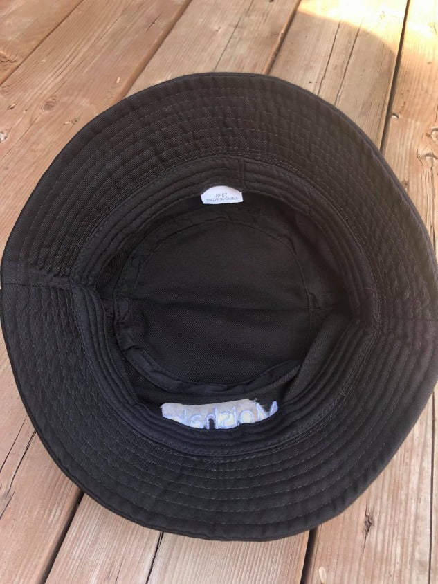 Moishaka Design Bucket Hat Eco Friendly Made with 100% Recycled Polyester Black